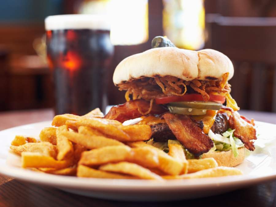 pulled pork sandwich with french fries